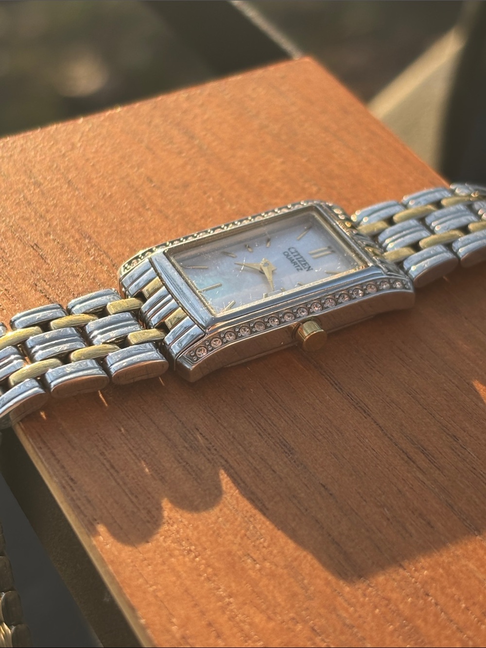 Citizen Two-Tone Silver and Gold Crystal-Trim Women's Bracelet Watch - Picture 3 of 7